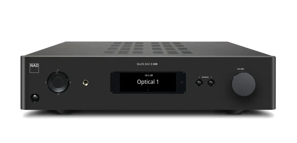 NAD C 658 Streaming Dac and Preamplifier - [DAC PRE USB BT Wi-Fi BluOS Phono] front view at Toma Audio