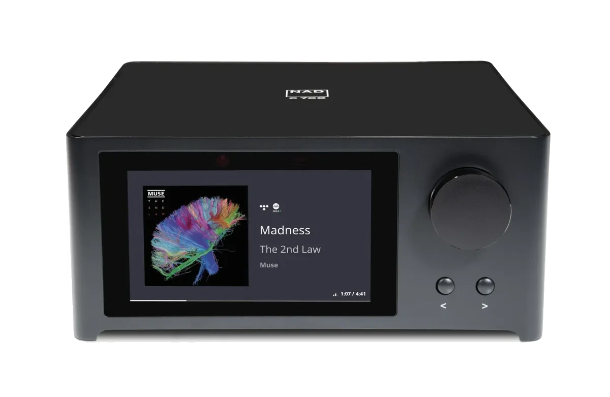 NAD C 700 Integrated Streaming Amplifier - [2x120W DAC USB BT Wi-Fi BluOS HDMI Phono] front view at Toma Audio