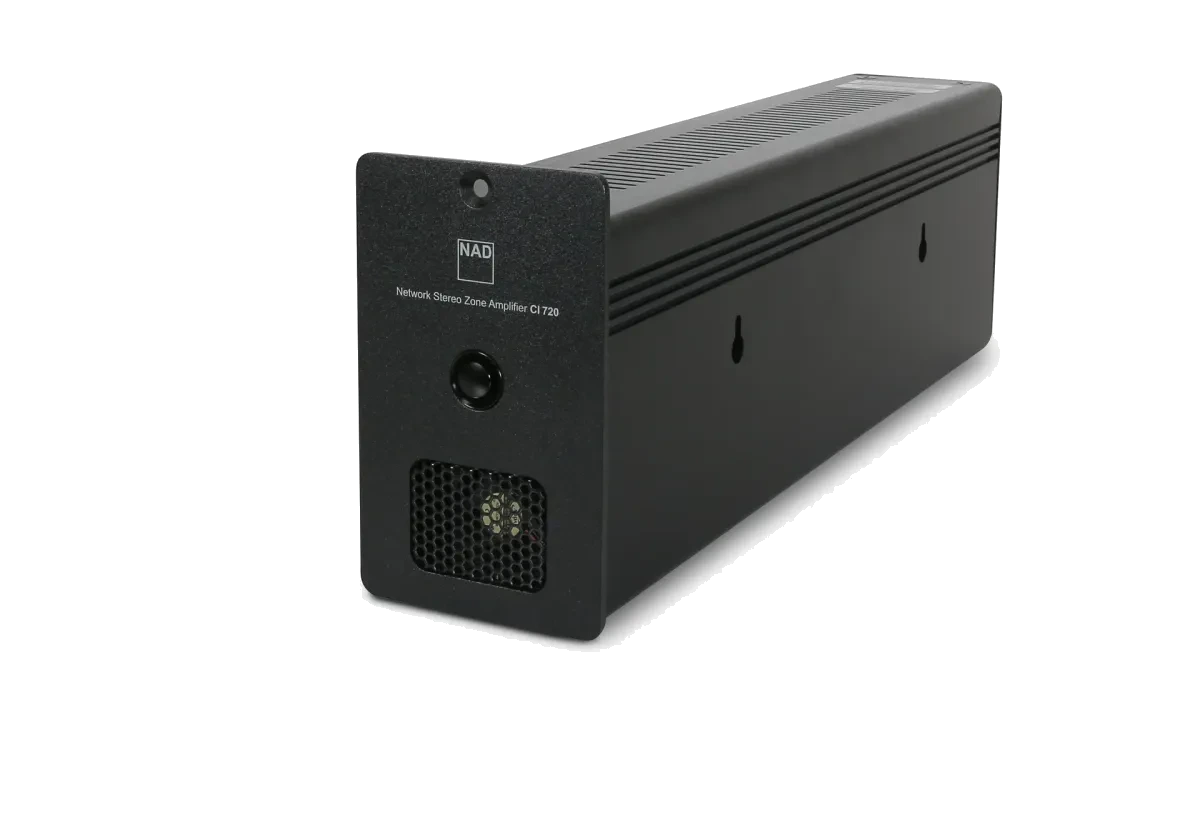 NAD CI 720 v2 [2x60W DAC Wi-Fi BluOS USB] three-quarter view at Toma Audio