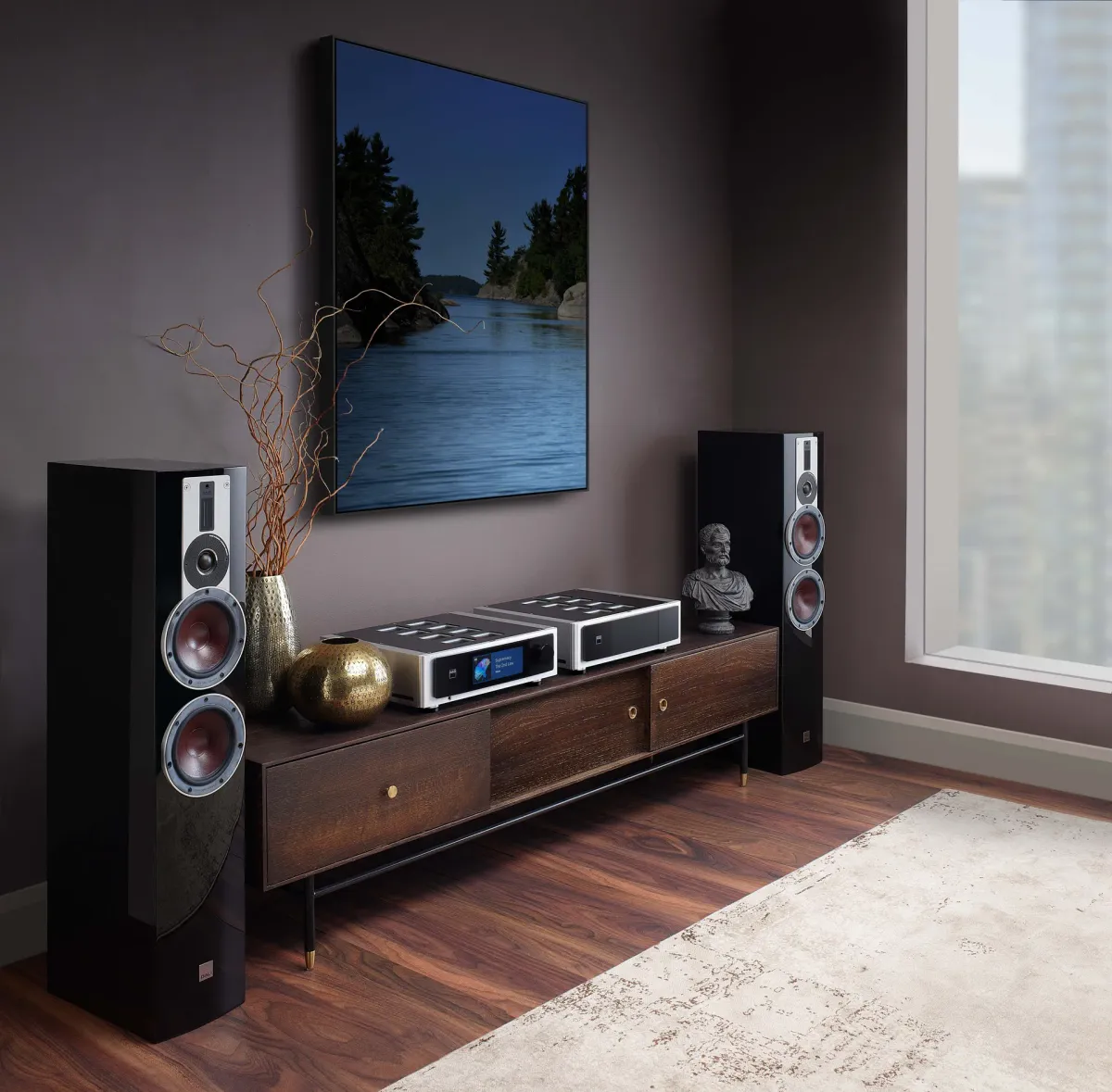 NAD M33 Integrated Streaming Amplifier - [2x200W DAC USB BT Wi-Fi BluOS HDMI AES/EBU XLR Phono] system view at Toma Audio