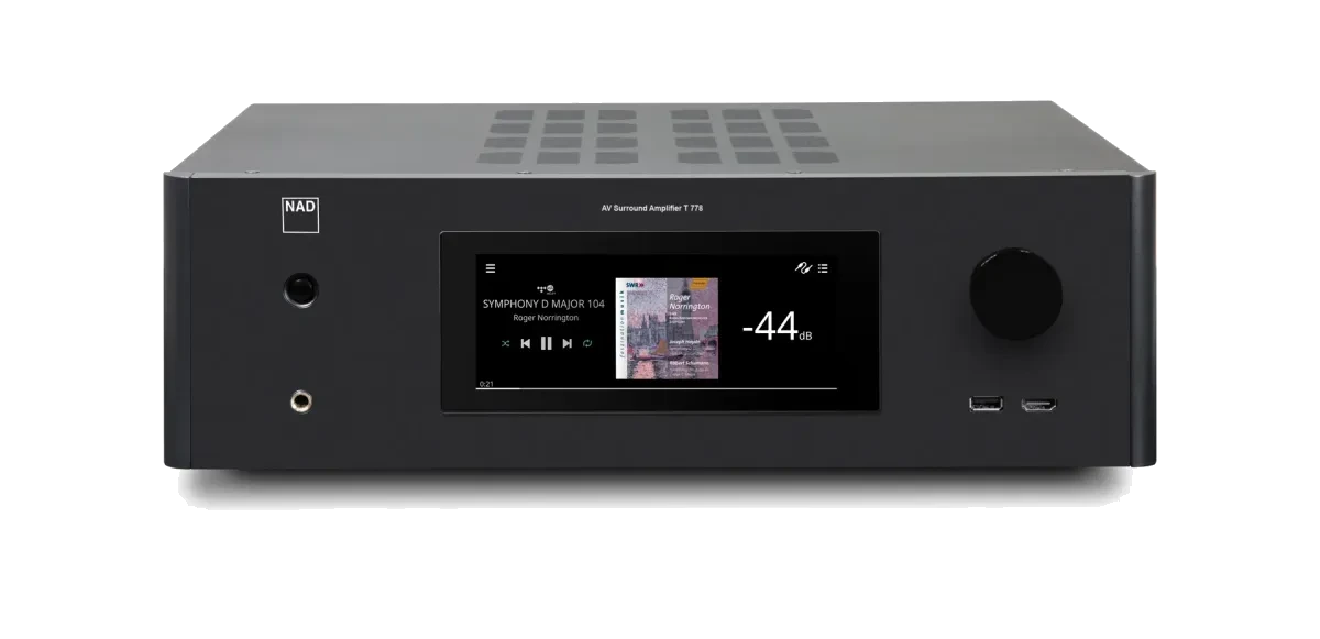 NAD T 778 AVR - [9.2x85W 4K DAC BluOS Wi-Fi USB BT Phono] front view at Toma Audio